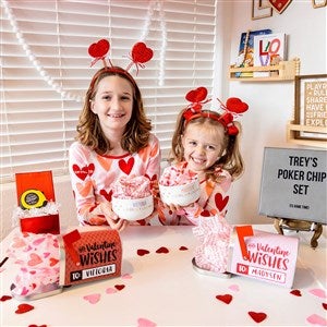 Hugs & Kisses Personalized Treat Bucket, Romantic Gifts, Custom Valentine's  Day Gifts, Valentine's Day Gifts for Kids 