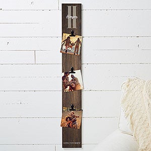 Farmhouse Initial Personalized Photo Clip Wood Sign - 22471