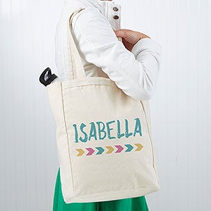 Tribal Name Personalized Small Canvas Tote Bag
