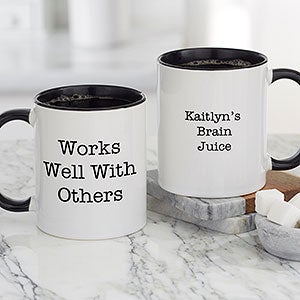 Office Expressions Personalized Black Coffee Mug - 22649-B
