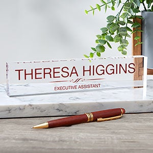 Executive Personalized Acrylic Name Plate - 22652