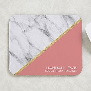 Marble Chic Personalized Mouse Pad - 22659