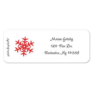 Red Snowflake by philoSophies® Return Address Labels - 22692