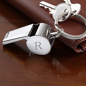 Classic Celebrations Personalized Stainless Steel Whistle Keychain - 22862