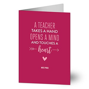 A Teacher Takes A Hand Greeting Card - 22895