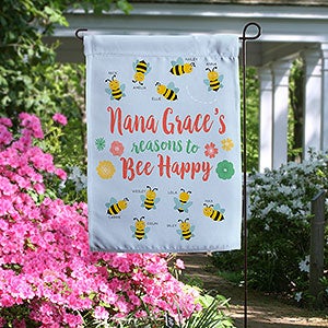 Bee Happy Personalized Garden Flag - 23101