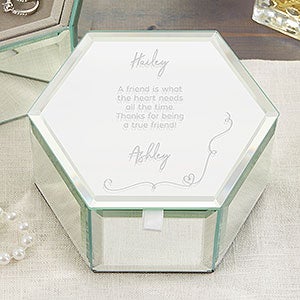 Loving Friend Personalized Mirrored Jewelry Box - 23173