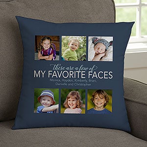 My Favorite Things Personalized 14 Photo Throw Pillow - 23178-S