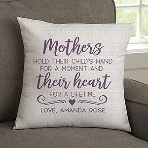 Mothers Hold Their Childs Hand Personalized 14 Throw Pillow - 23179-S