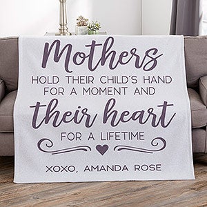 Mothers Hold Their Childs Hand Personalized 50x60 Sweatshirt Blanket - 23184-SW
