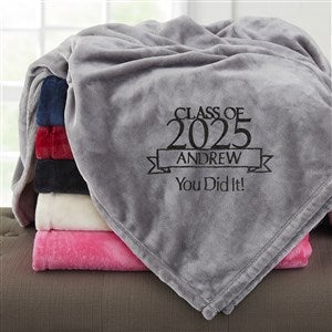 Graduation Personalized 50x60 Grey Fleece Blanket - 23202-SG