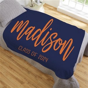 Graduation Scripty Style Personalized 60x80 Plush Fleece Blanket - 23207-FL