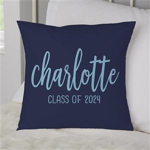 Graduation Scripty Style Personalized 14" Throw Pillow - 23208-S