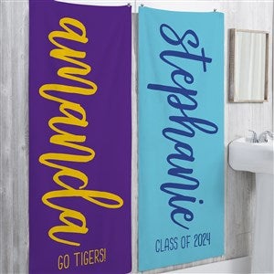 Graduation Scripty Style Personalized 35x72 Bath Towel - 23209-L