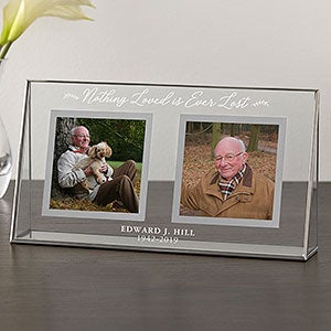 In Memory Personalized Double Photo Glass Frame - 23219
