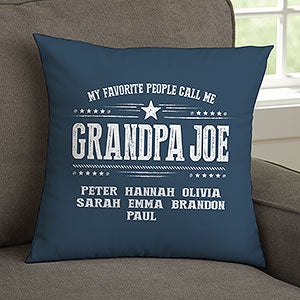 My Favorite People Call Me Personalized 14-inch Throw Pillow - 23254-S