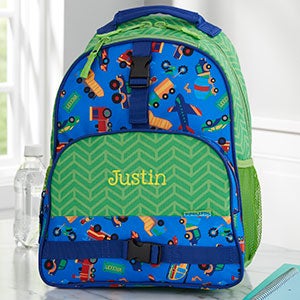 Transportation Embroidered All Over Print Backpack - 23363