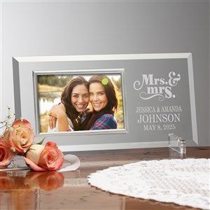 Mrs  Mrs Personalized Wedding Glass Picture Frame - 23388-MSMS