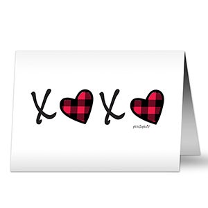 XoXo Plaid Heart Greeting Card - 23421