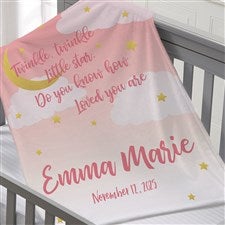 Beyond The Moon Personalized 30x40 Fleece Baby Blanket - 23434-B