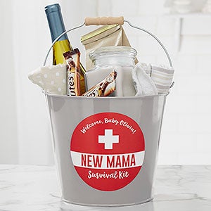 BBQ Time Personalized Red Metal Bucket