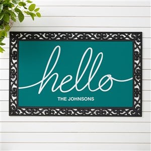 Hello & Welcome 20x35 Personalized Doormat - 23572-M