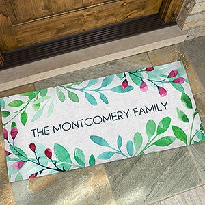 Spring Floral Personalized Oversized Doormat- 24x48 - 23573-O