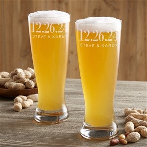The Big Day Personalized Wedding Favor Pilsner Glass - 23609-P