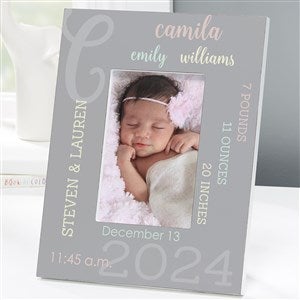 Modern All About Baby Girl Personalized 4x6 Tabletop Frame - Vertical - 23643-TV
