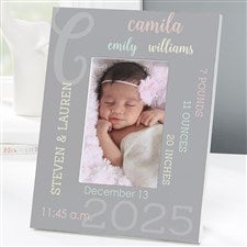 Modern All About Baby Girl Personalized 4x6 Tabletop Frame - Vertical - 23643-TV