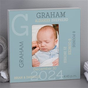 Modern All About Baby Boy Personalized 4x6 Box Frame - Vertical - 23645-BV