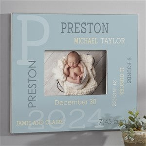 Modern All About Baby Boy Personalized 5x7 Wall Frame - Horizontal - 23645