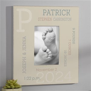Modern All About Baby Boy Personalized 5x7 Wall Frame - Vertical - 23645-WV
