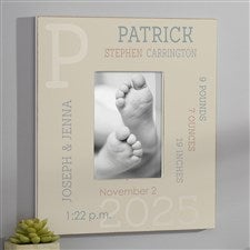 Modern All About Baby Boy Personalized 5x7 Wall Frame - Vertical - 23645-WV