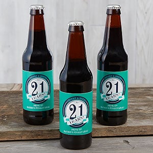 Cheers  Beers Personalized Beer Bottle Labels- Set of 6 - 23660-B