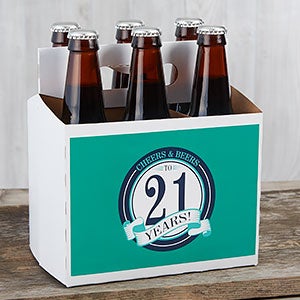 Cheers & Beers Personalized Bottle Carrier - 23660-C