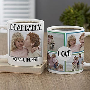 Love Photo Collage Personalized Coffee Mug For Him 11 oz.- White - 23738-S