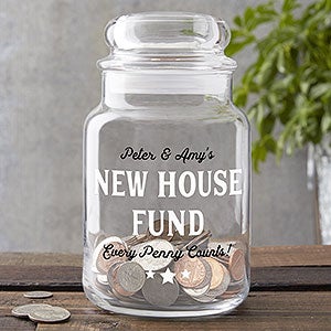 Laundry fund jar of quarters for college students. Made with