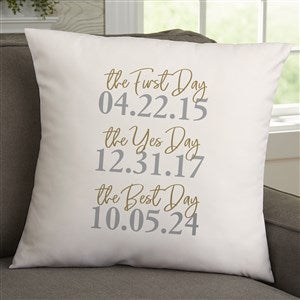 The Best Day Personalized 18-inch Velvet Throw Pillow - 23755-LV