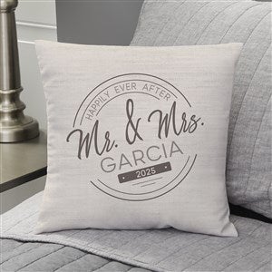 Stamped Elegance Wedding Personalized 14-inch Velvet Pillow - 23757-SV