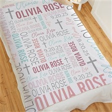 Christening For Her Personalized 50x60 Sherpa Blanket - 23766-S