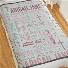 Christening For Her Personalized 56x60 Woven Throw - 23766-A