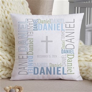 Christening Day Personalized 14 Throw Pillow - 23767-S