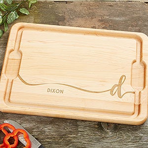 Script Initial Personalized  Extra Large Hardwood Cutting Board- 15x21 - 23795-XL