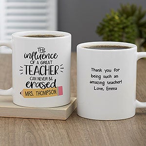 The Influence of a Great Teacher Personalized Coffee Mug 11 oz.- White - 23820-S