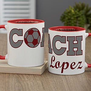 Coach Personalized Coffee Mug 11 oz.- Red - 23821-R