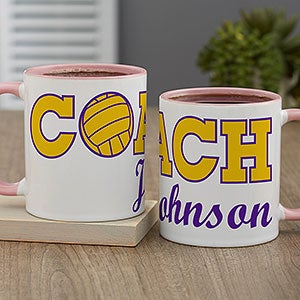 Coach Personalized Coffee Mug 11 oz.- Pink - 23821-P