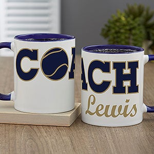 Coach Personalized Coffee Mug - Blue - 23821-BL