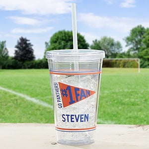 #1 Fan Personalized 17 oz. Acrylic Insulated Tumbler - 23845-F