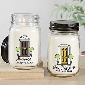 Our First Home Personalized Farmhouse Candle Jar - 23891